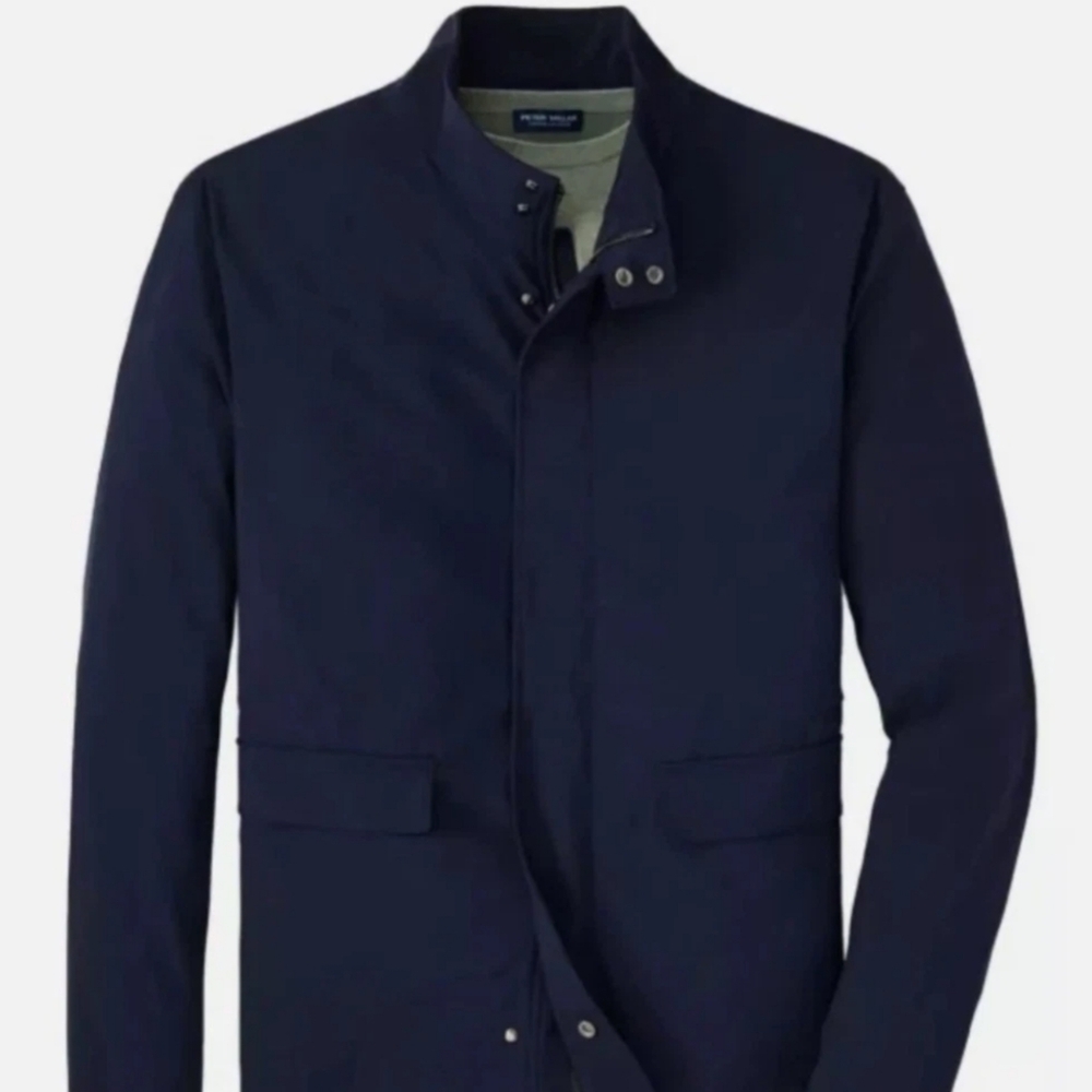 Peter Millar Men's Navy Zip-Front Coat NWT 1100